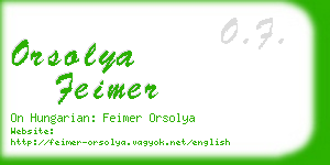 orsolya feimer business card